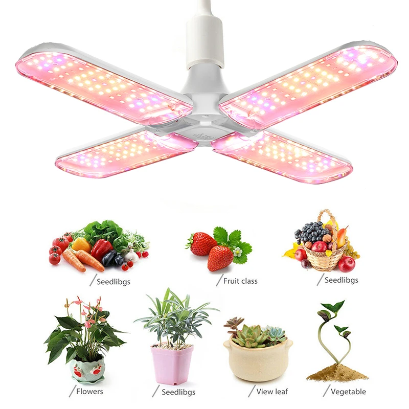 

Foldable Sunlike LED Grow Lamp, Full Spectrum Plant Growth Lamp, Indoor Hydroponic Plants for Greenhouse Garden, Fan Style