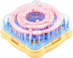 DIY Flower Knitting Loom Kit with Wool Yarn - Weaving Tool Set for Making Blooming Petal Flowers Includes Needle for Crafting