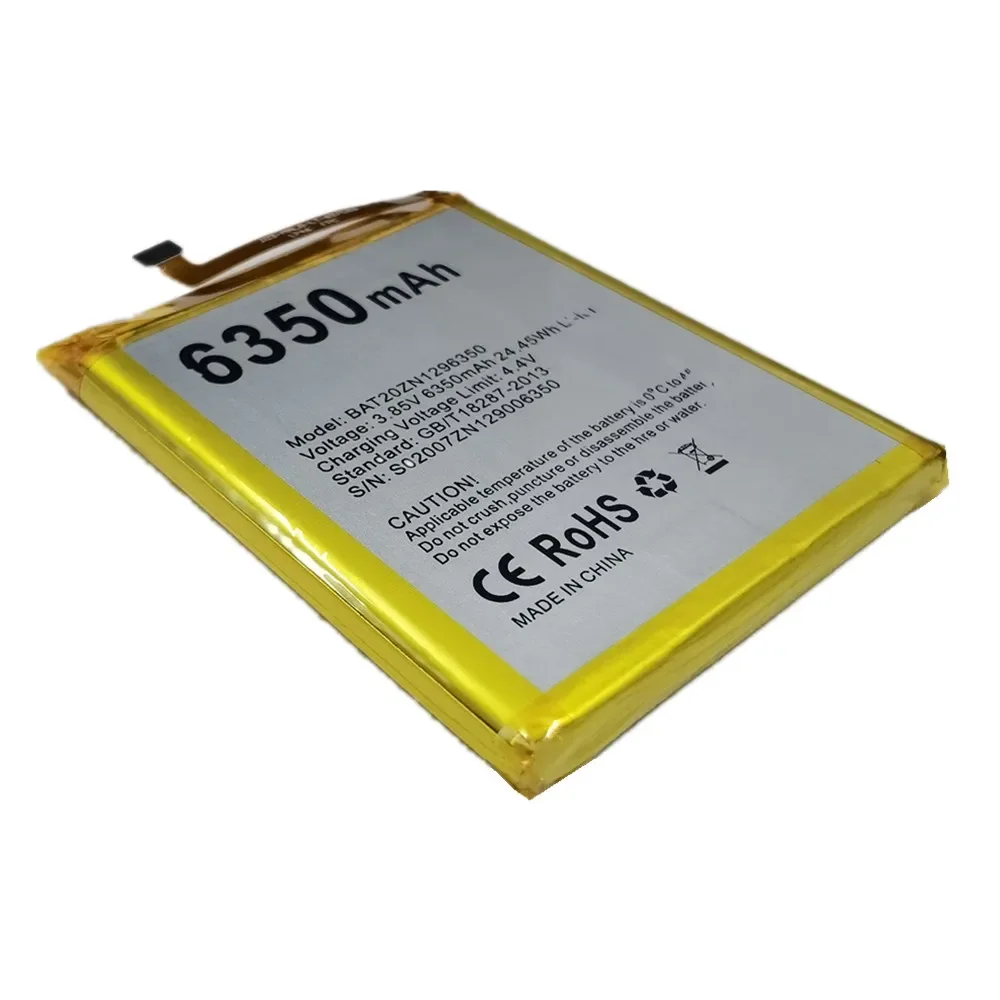 6350mAh BAT20ZN1296350 Original Battery For DOOGEE S96 Pro S96GT Battery S96Pro 6.22\'\' Helio Octa Core Rugged Phone Bateria