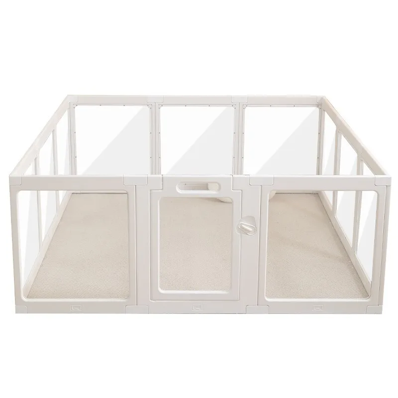 

No Drill Pet Door Acrylic Transparent Free Access Door for Dog Cat Fence Cat Cage Installation