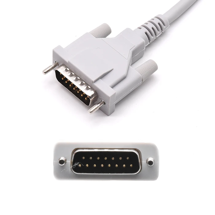 

EKG Cable and Leadwires 10 Leads Compatible Schiillers AT1 AT2 Cable EKG Grabber AHA Standard for Patient Monitors