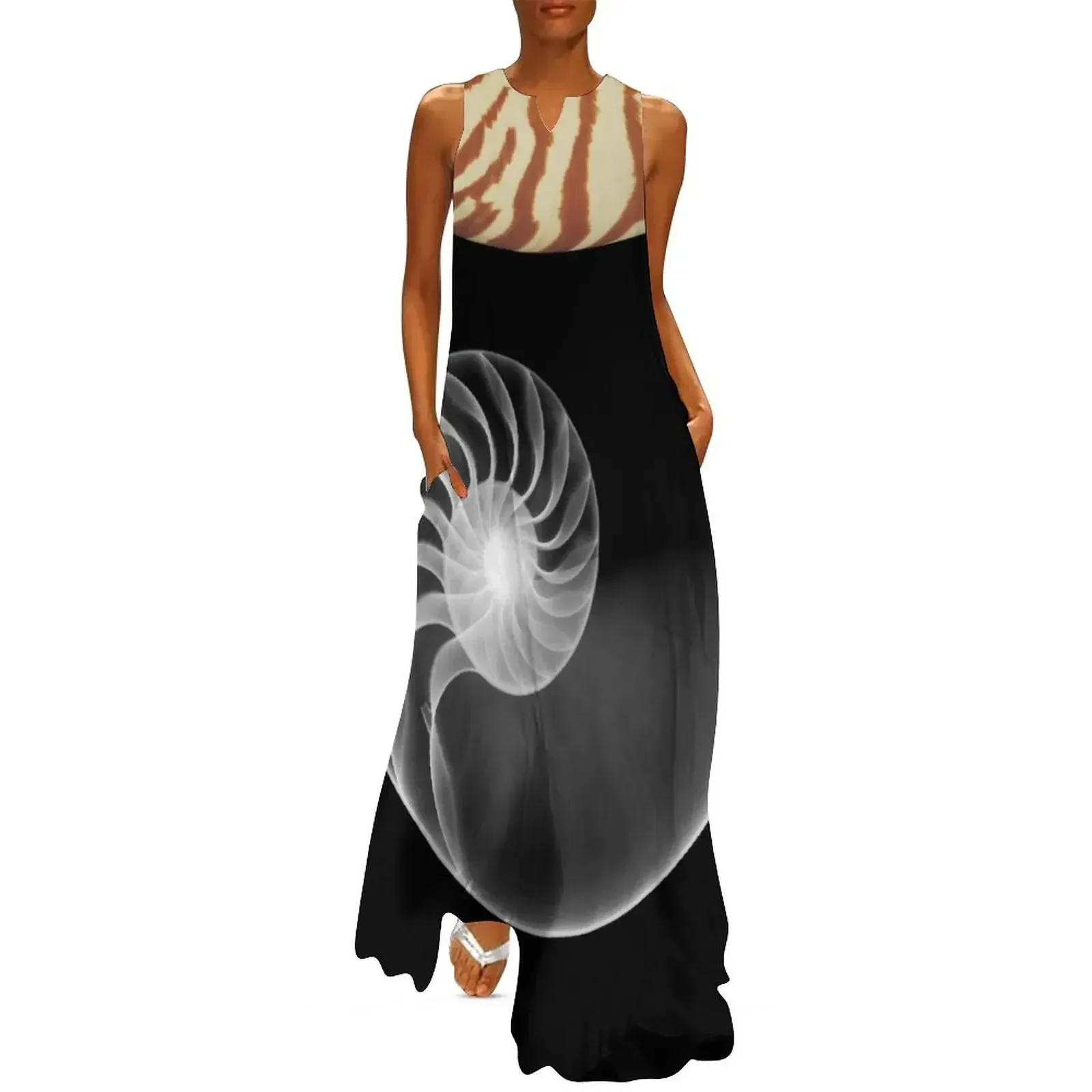 

Chambered Nautilus X-ray - Nautilus pompilius Long Dress woman dress dresses for prom womens dress