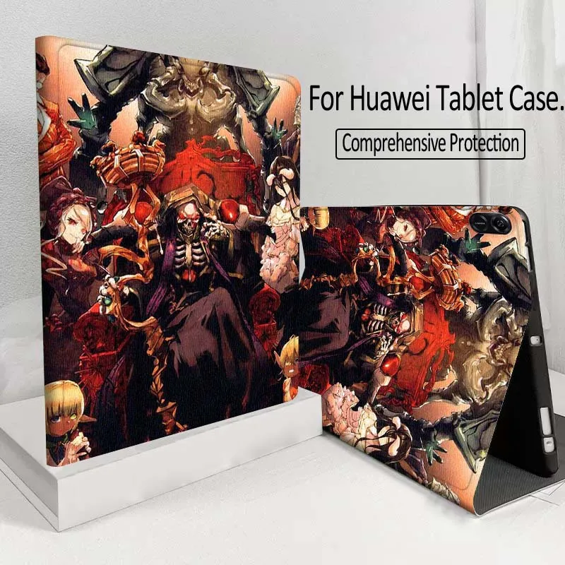 O-Overlords Anime Cool For Huawei MatePad M5 T5 SE 11 Pro Honor Tab 5 V7 V8 X9 GT 10.1 10.8 Inch Tablet Case