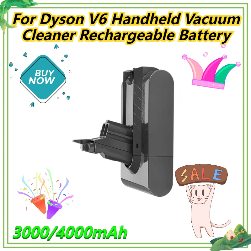 

3000/4000mAh For Dyson V6 Handheld Vacuum Cleaner Rechargeable Battery