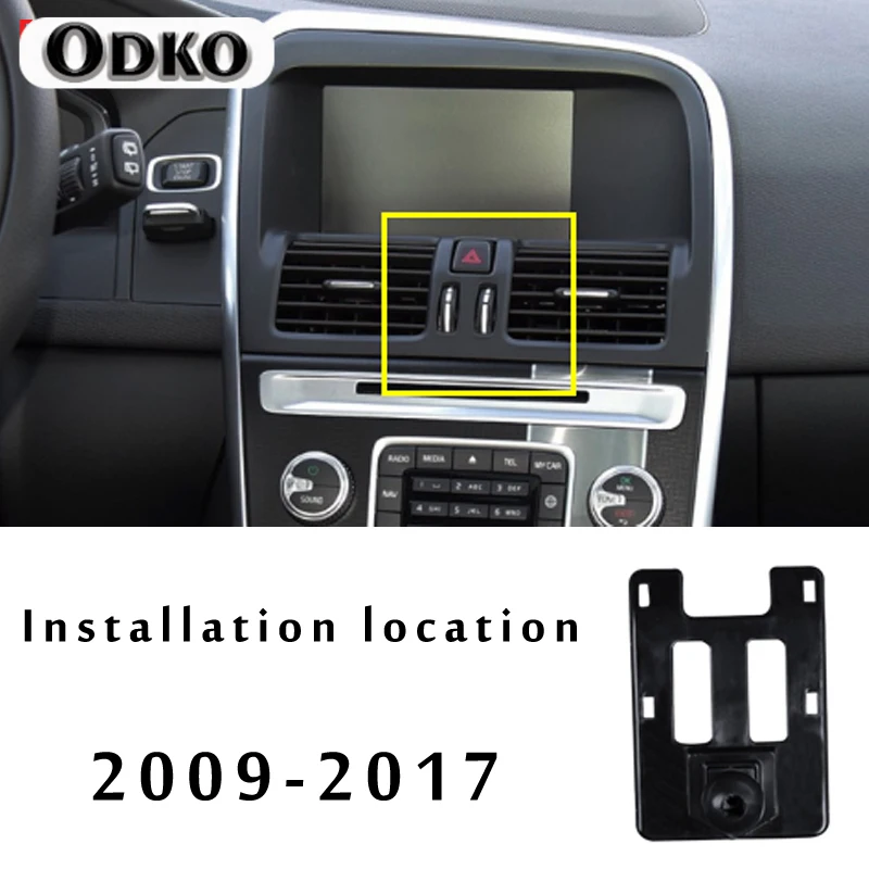 LHD Car Phone Holder For Volvo XC60 2012 2015 2018 2022 2021 Car Styling Bracket GPS Stand Rotatable Support Mobile Accessories