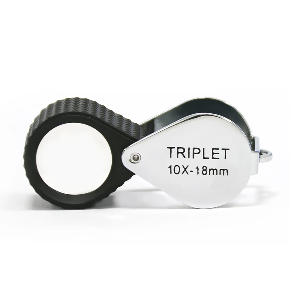 Mini Size With High Resolution Handheld Portable Pocket Professional Gem Diamond Jewelry Triplet 10x Loupe