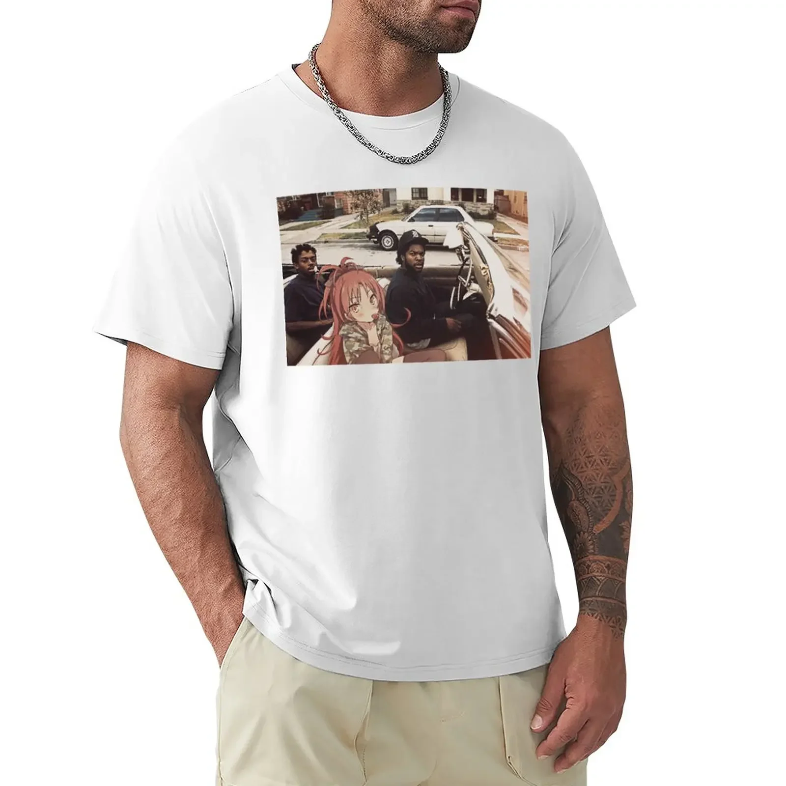 

Waifuz n the Hood feat Kyoko Sakura T-Shirt topping Blouse street wear mens graphic t-shirts anime