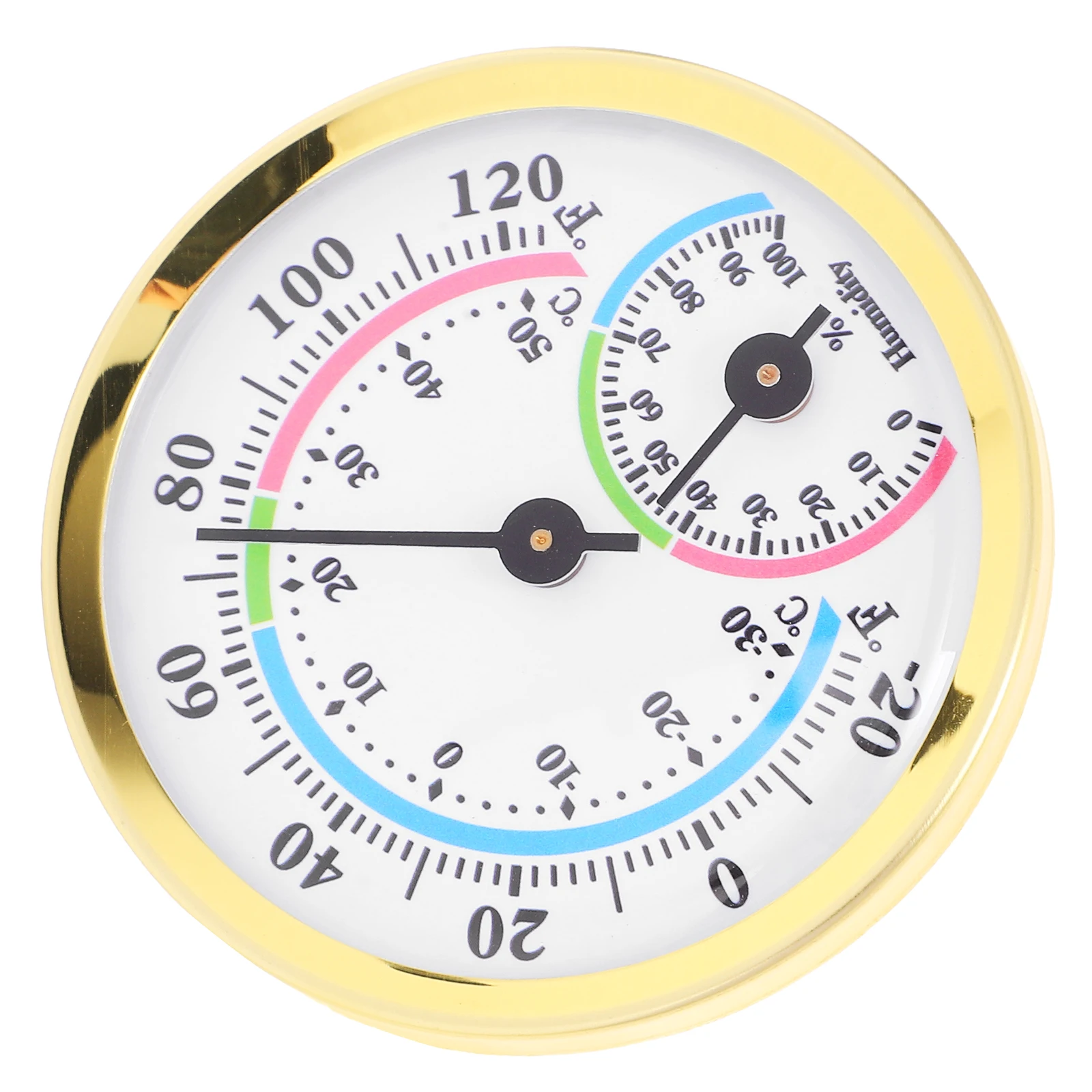 

Mini Thermometer Hygrometer Shell Replacement Parts Home Office Temperature Humidity Monitor Gauge Pointer Type Hard Aluminum