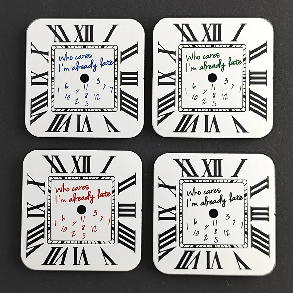 

Высококачественный квадратный циферблат NH35, римский индивидуальный логотип, подходит для замены и ремонта аксессуаров для мужских часов с механизмом NH35