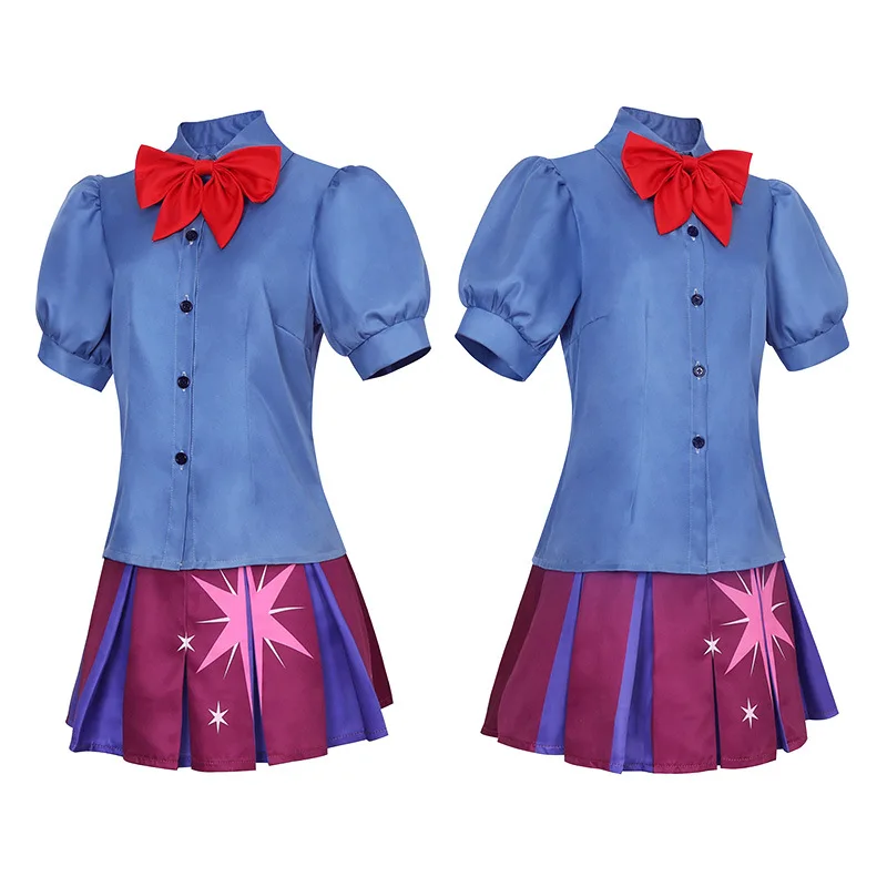 أزياء تنكرية لامعة الشفق، فستان موحد، قميص بحار، فستان قصير، مجموعة ملابس حفلات الهالوين للفتيات