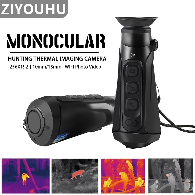 

TD009 Thermal Imaging Monocular 256x192 Pixel Hunting Thermal Imager Camera WIFI Video Transimission Hot Spot Tracking 10mm/15mm
