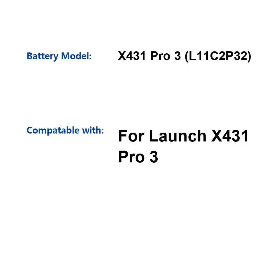 

Для запуска X431 Pro 3 L11C2P32 долговечный аккумулятор для планшета, высокая производительность, 6340 мАч