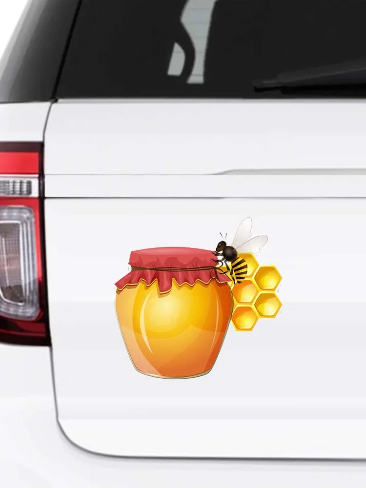 N814# Self-adhesive Decal For Honey Bees Car Sticker Waterproof Auto Decors on Bumper Rear Window Laptop