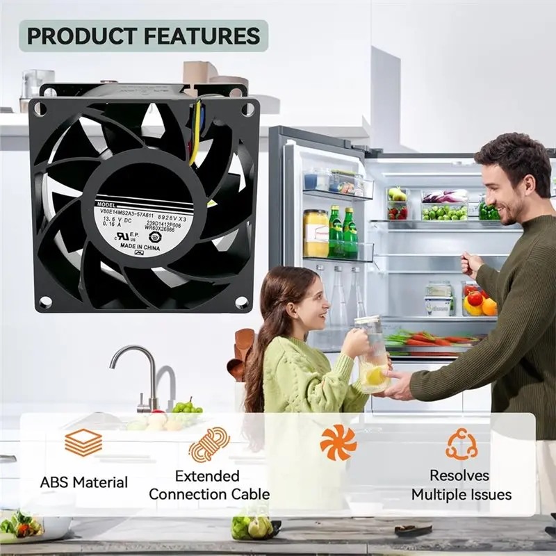 【SIMPLE】Motor do ventilador do evaporador do refrigerador WR60X26866 atualizado, compatível com refrigerador GE, substitui V80E1