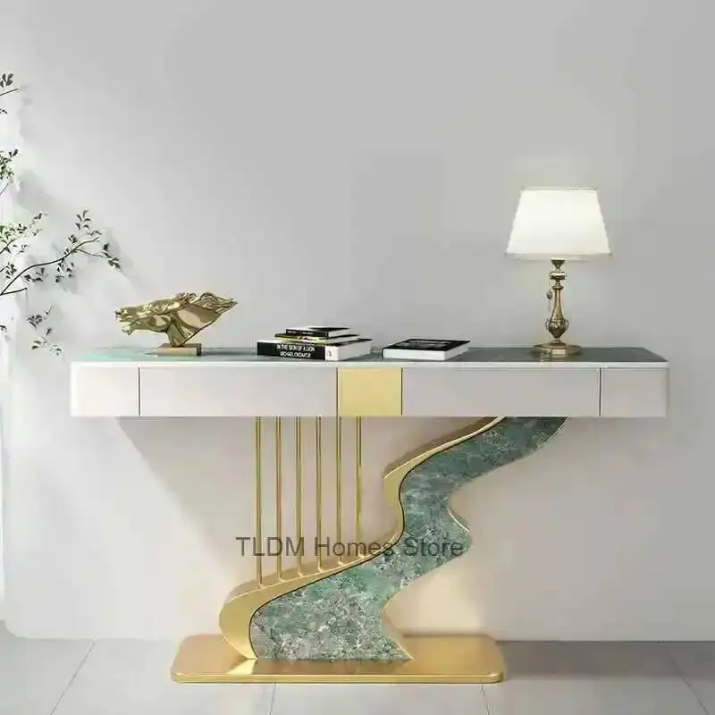 الشرفة ديكور جدار قاعة الموضة الشمال مصمم خزانة شبه دائرية لائحة وحدة التحكم الجداول لأثاث مدخل غرفة المعيشة