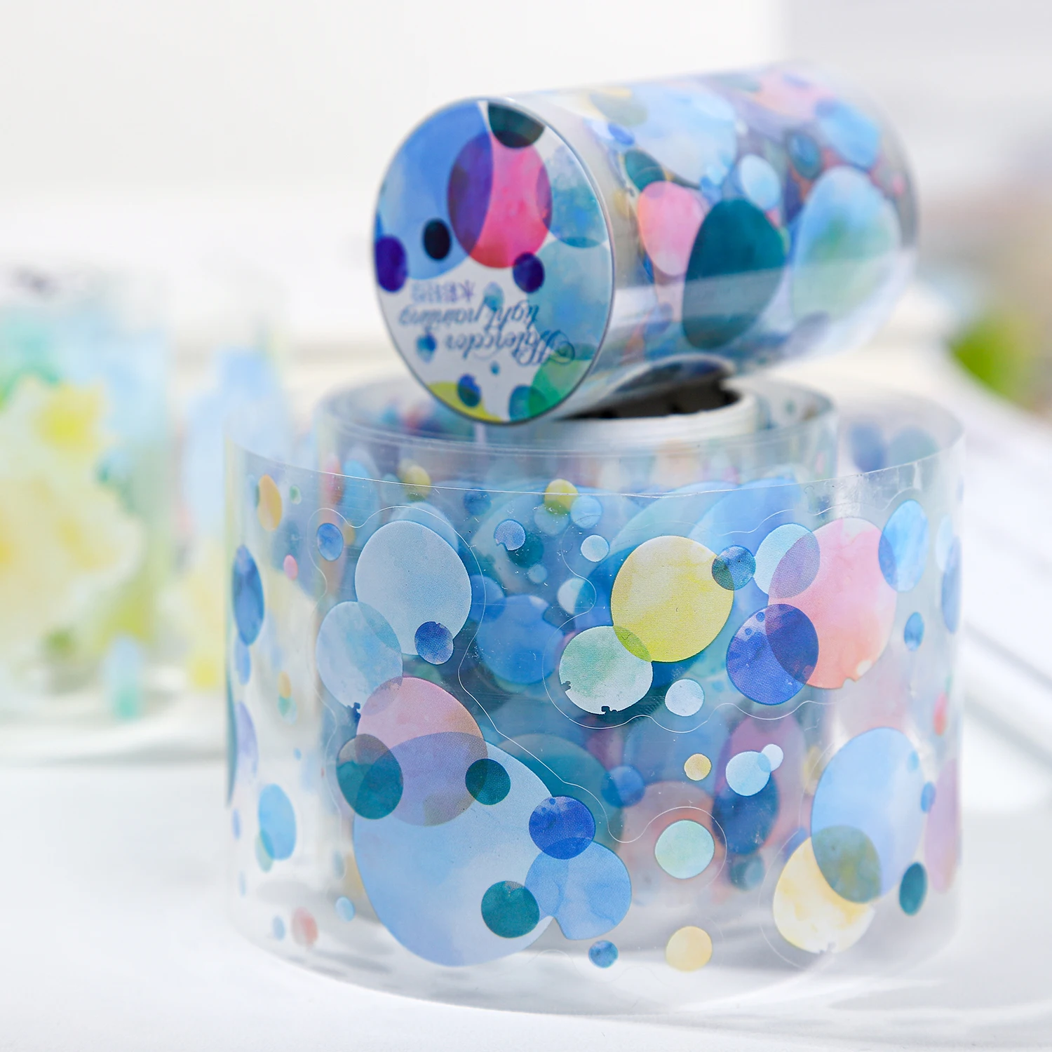 2m/Roll Art Color PET Masking Tapes Watercolor Tape Decorative Adhesive Scrapbook supplies Journal Aesthetic Stationery Stickers