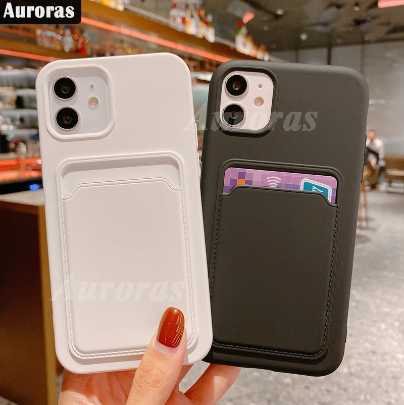 

Auroras Card Bag case For Tecno Camon 18 P Silicone Phone Case Card Holder Wallet Case For Tecno Camon 18P Cover