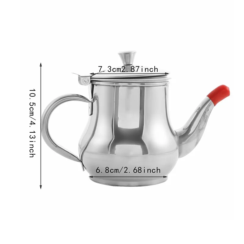 Filter Oil Pot Stainless Steel Household Leak-proof Wine Pot Pouring Oil Bottle Seasoning Tank Kitchen Supplies Oz Pot Oil Tank