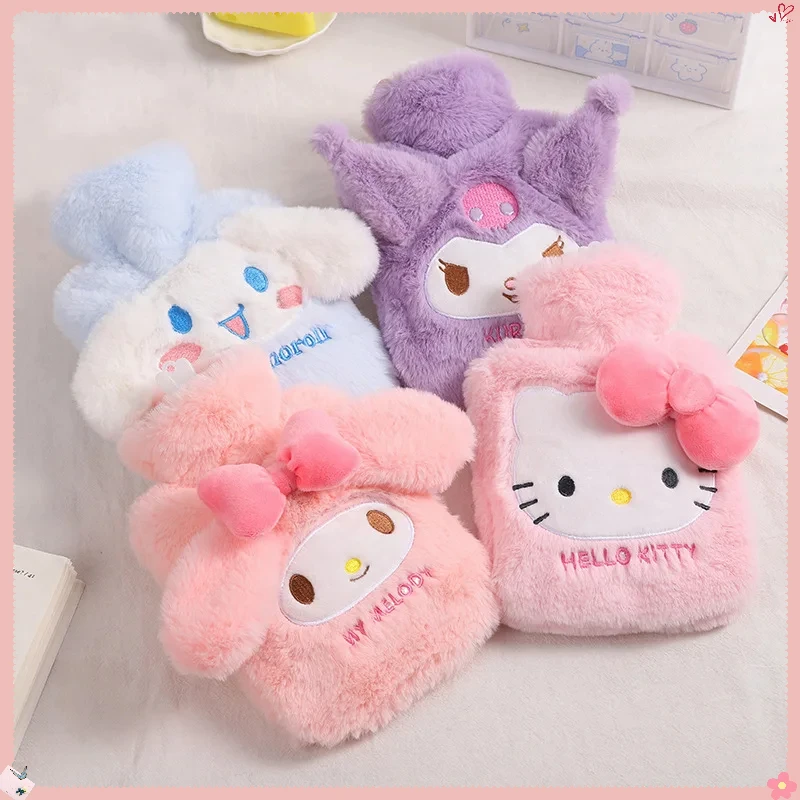 Cute Water Bottle Bag Home Plush Sanrio Shoulder Hand Warmer Heat Pack Warm Belly Instant Hot Pack Winter Water Heating Pad