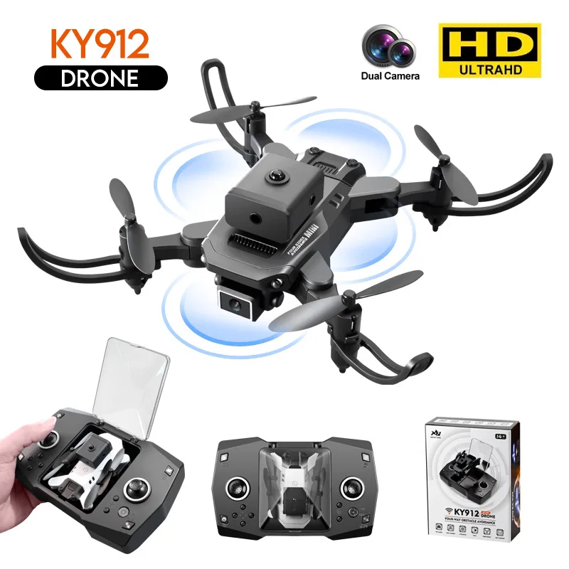 KY912 Mini Drone with 4K HD Dual Camera Aerial Obstacle Avoidance Dron Quadcopter