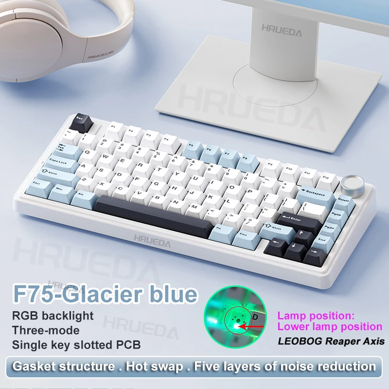AULA F75 wireless Mechanical Keyboard Reaper Axis Gamer keyboard