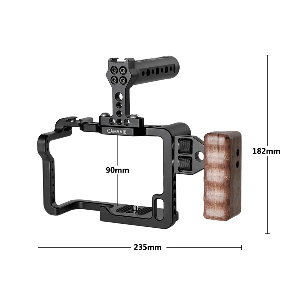 HDRIG  GH5 Full Cage Kit With Top Cheese Handle And Shoe Mounts For Panasonic GH5 Camera Cage  DLSR cameras