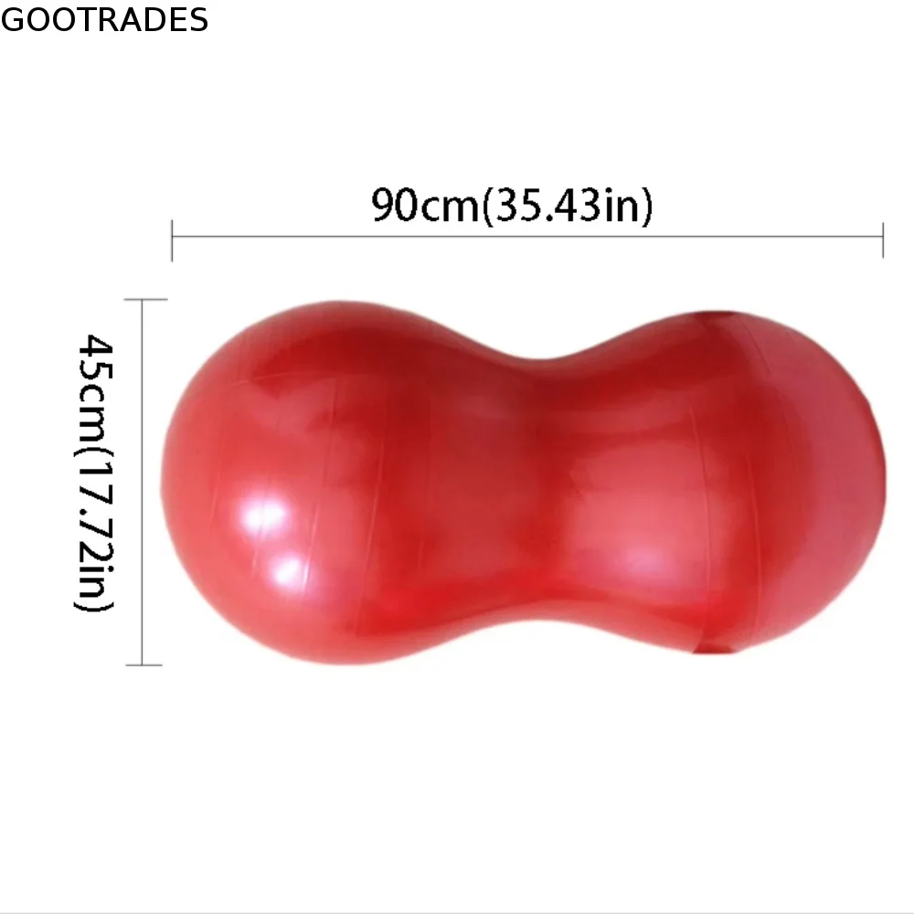 Thickened Explosion-proof Yoga Ball PVC Material Non Slip Anti-Burst Peanut Ball With Pump Peanut Pattern Fitness Ball