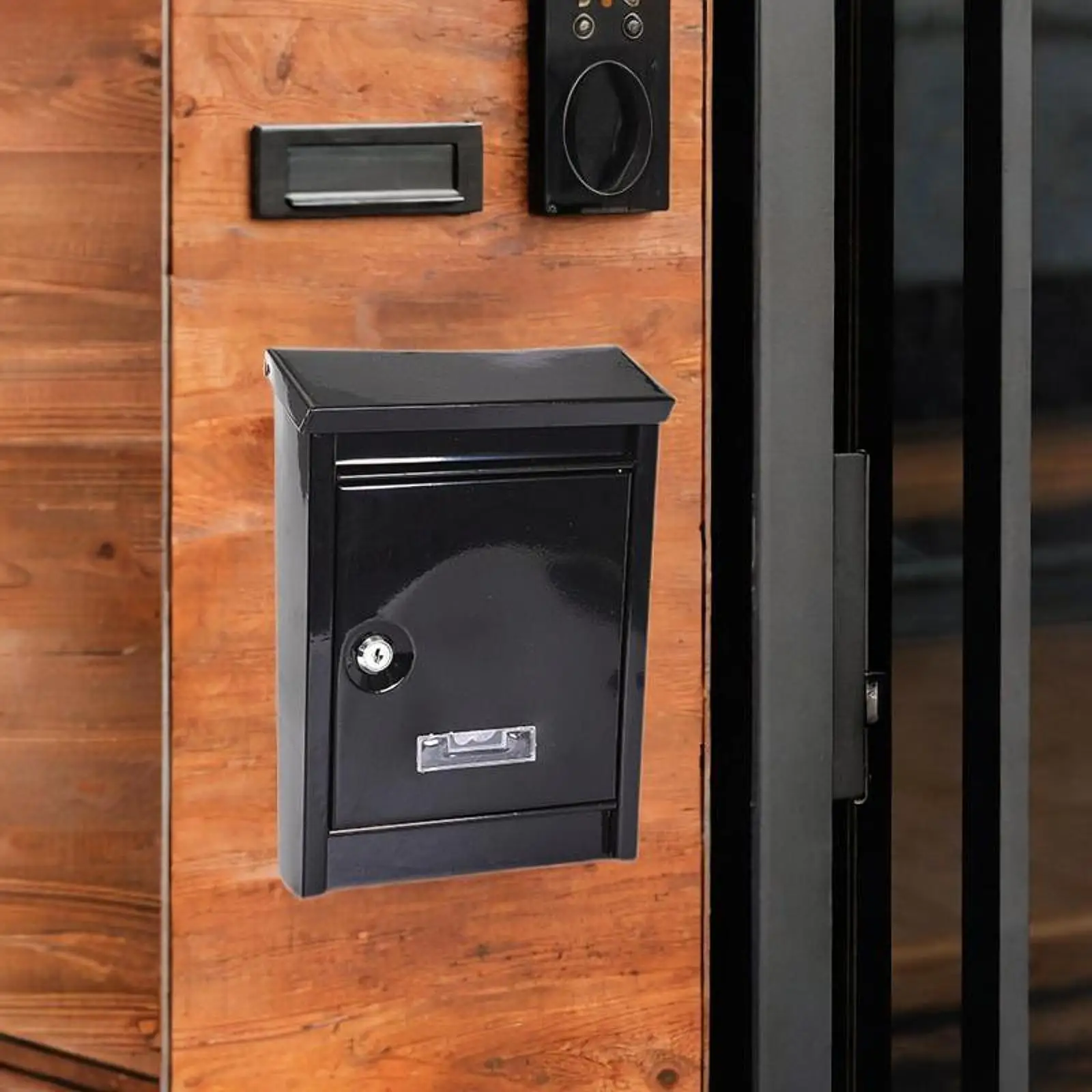 Wall Hanging Mailbox Lockable Large Capacity Creative Weatherproof Outdoor Postbox for Front Door External Gate Office Home
