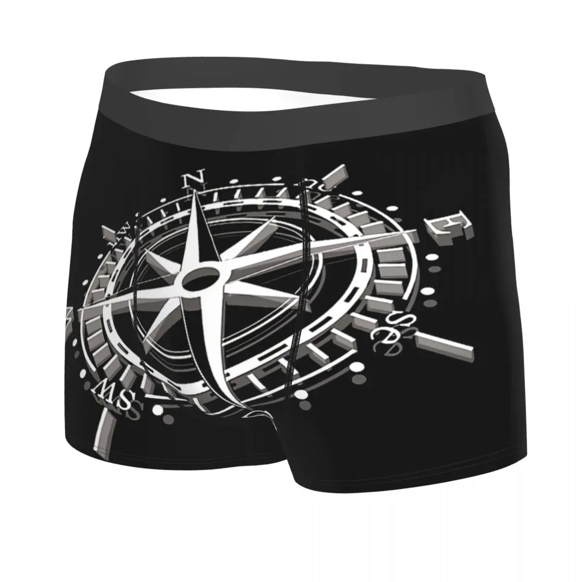 Compass Maritime South North Ship Men Boxer Briefs Anchor Highly Breathable Underwear Top Quality Print Shorts Birthday Gifts