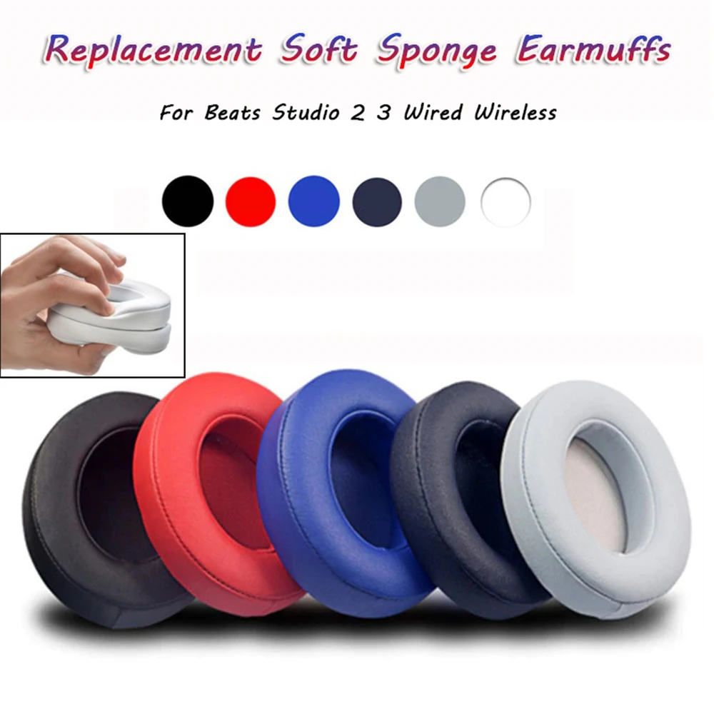 交換用プロテインスキンイヤーパッド、メモリーフォームイヤークッションカバー、Beats Studio 2.0、Studio 3.0、ゲーミングヘッドセット用イヤーマフ、イヤーパッド