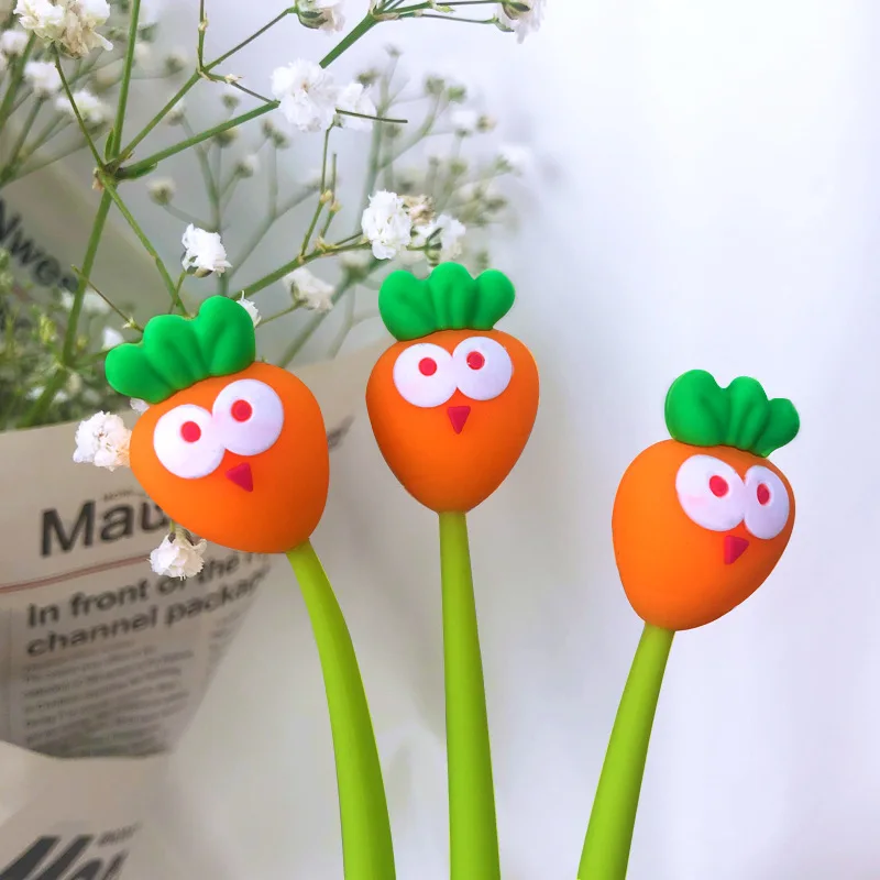 1 Pciece Lytwtw's Cute Soft Fruit Sunflower Sun Flower Gel Pen Office School Supplies Stationery Creative Sweet Pretty Funny