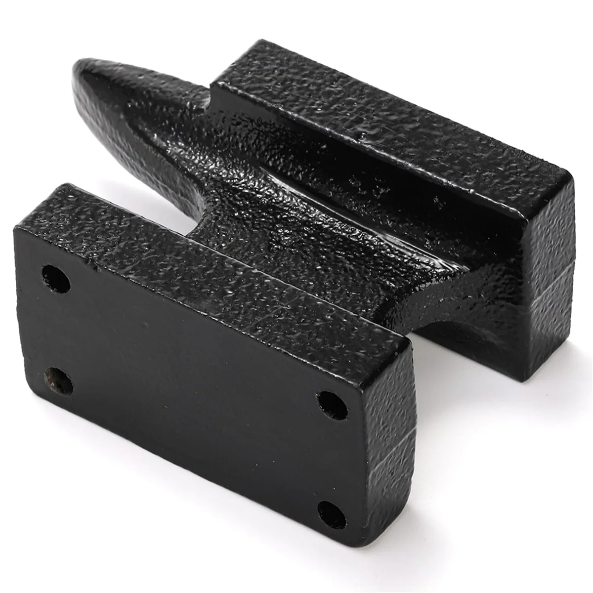 A06R 1.1 Lbs Small Horn Anvil Bench Block with Metal Stamping Hammer for Jewelry Making & Repairing, Cast Iron Horn Base