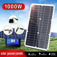 Heavy-Duty 1000W Complete Solar Power Kit with Precision Charge Controller - 12V Safe Output & Dual USB Charging Ports