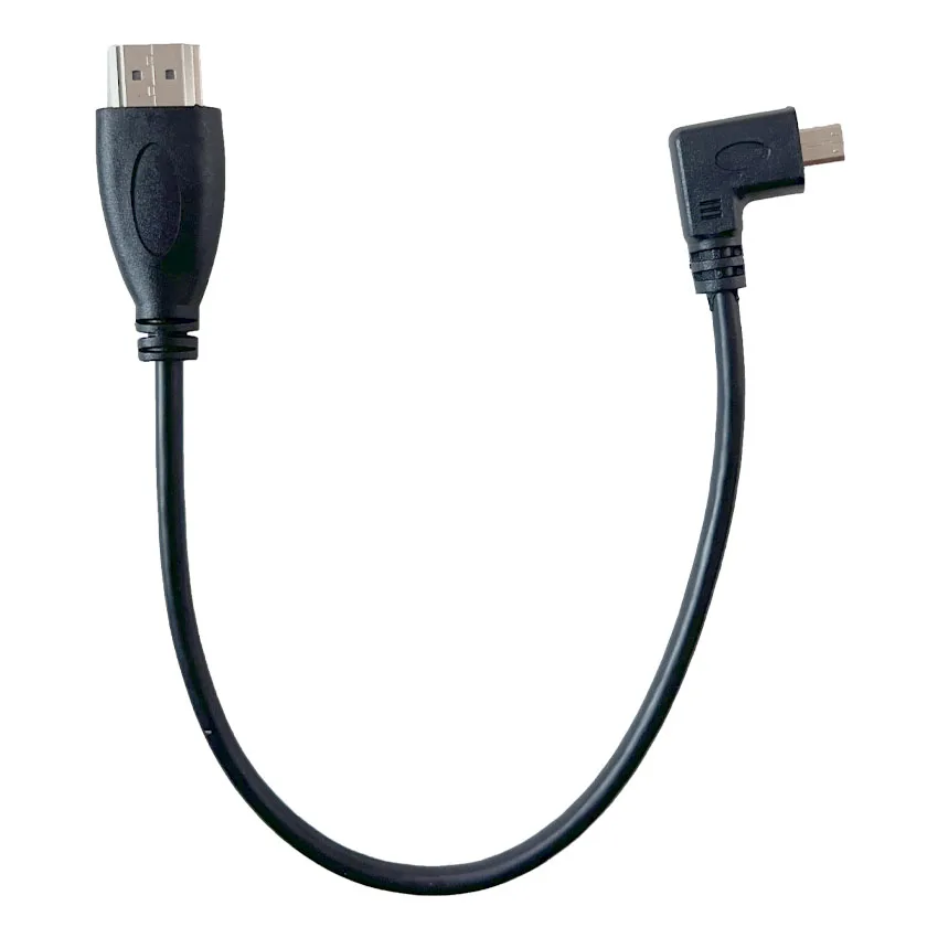 90 Degree Micro HDMI to HDMI-compatible Left Angle Micro HDMI Cable for Digital camera Sony a6400 GH4 tablet 30cm/50cm