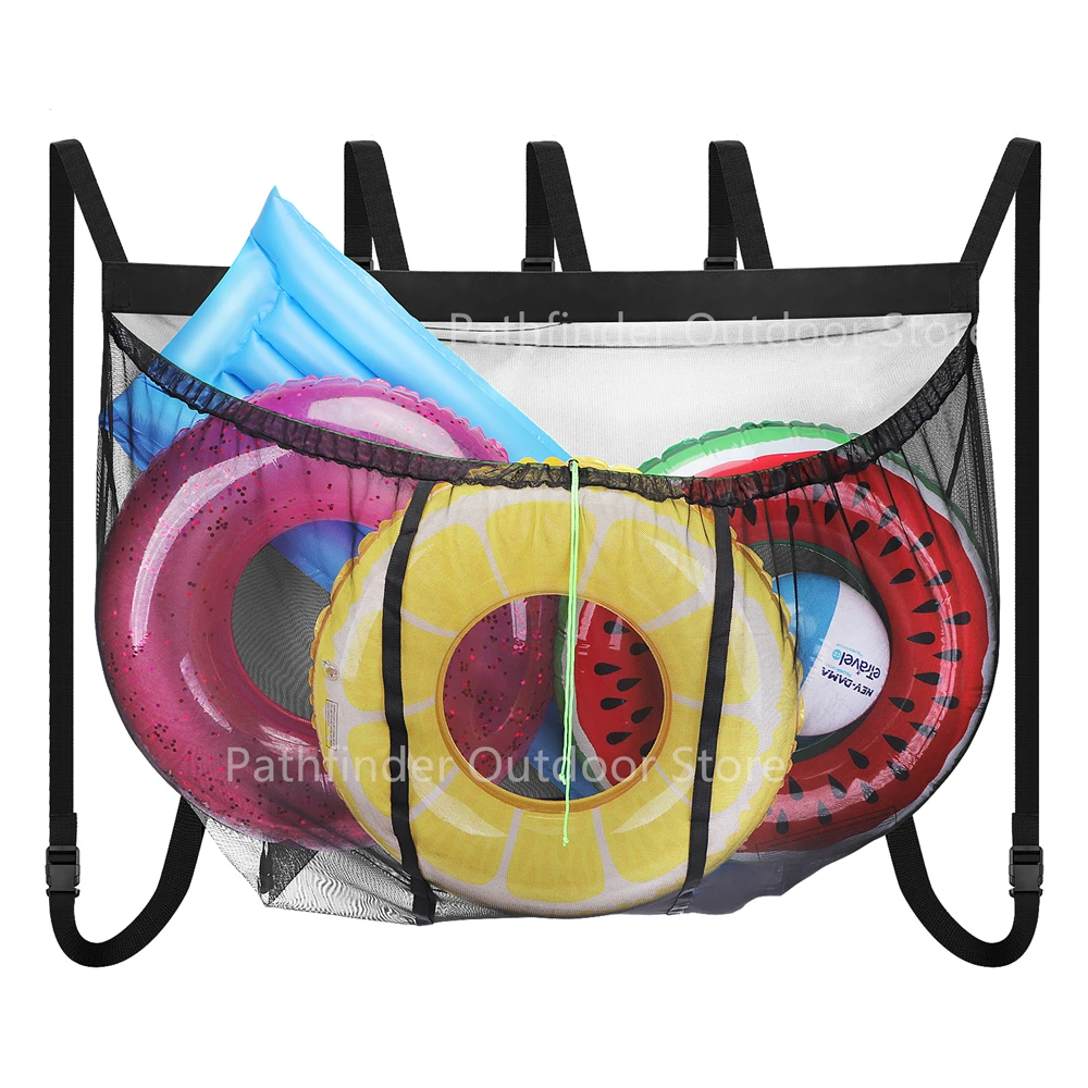 

Swimming Pool Storage Net Bag Hanging Foldable Large Capacity Storage Inflatable Toys Suitable for Sports Swimming Beach Travel