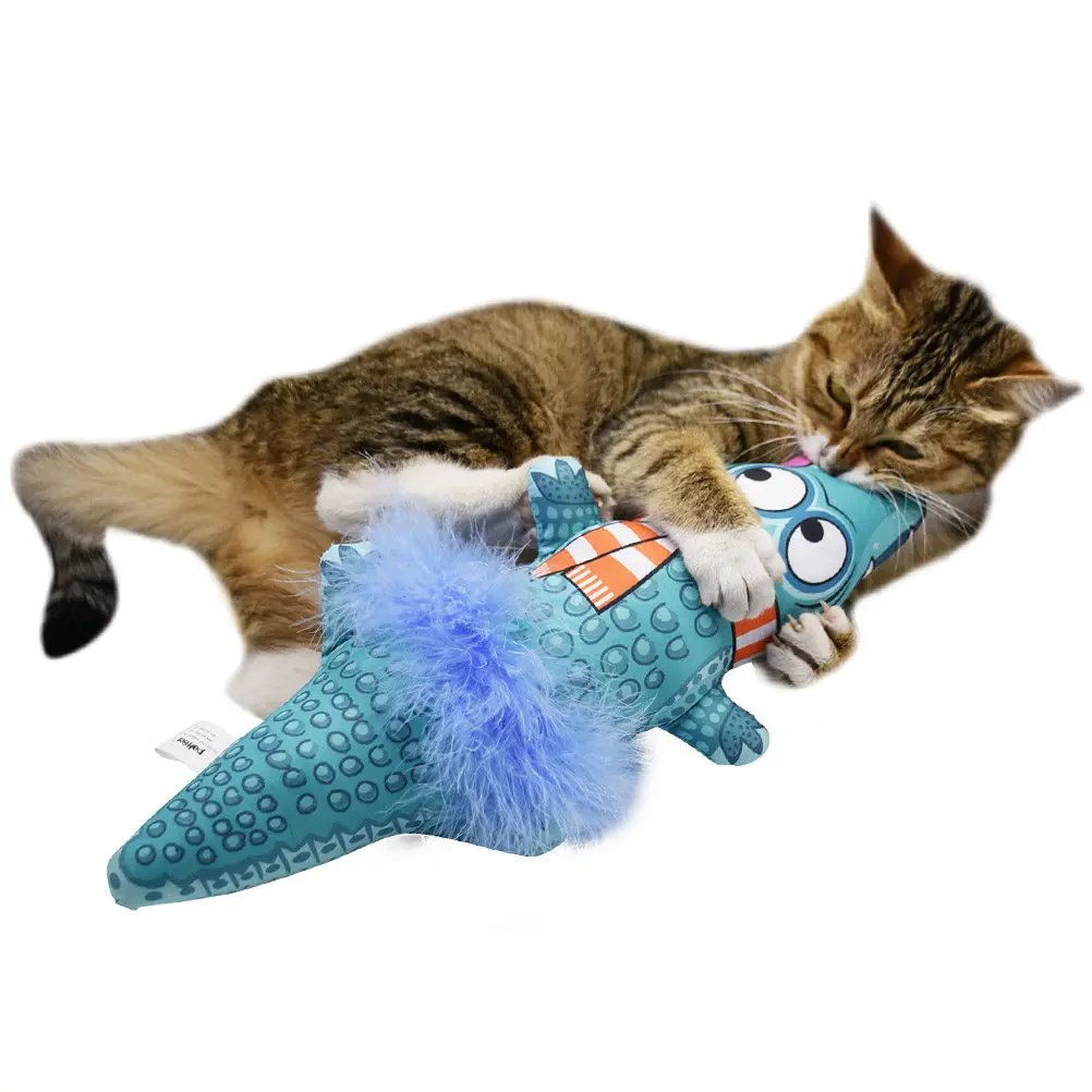 

Crocodile Pillow Catnip Chew Bite-Resistant Cat Pillow Teaser Cat Playing Chew Pet Fun Exciting Playthings Catnip Toys