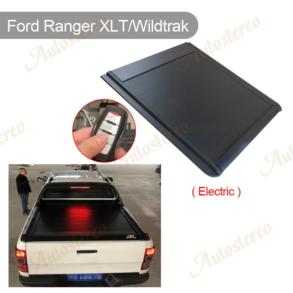 

Pickup Rear Tail Cover For Ford-Ranger-XLT--Wildtrak Car Tailgate Waterproof Truck Electric Shutter Tonneau Cover Rear Bucket