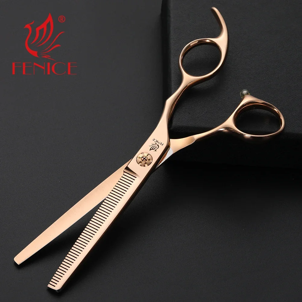 Rose Gold 6.5'' 7 Inch Dog Cat Thinning Shears Grooming Kit Pet Groomer Scissors Pet Cleaning Grooming Products