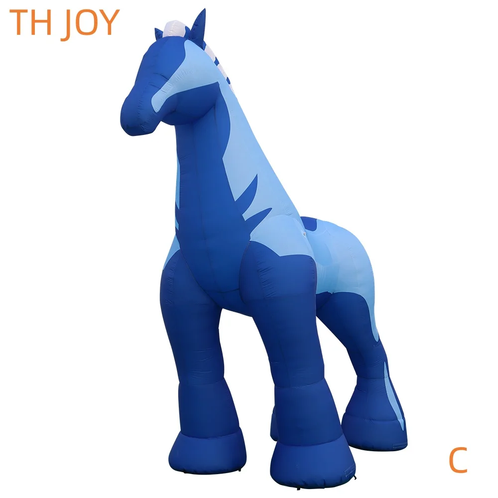 

Настроить рекламные надувные лошади, реалистичная лошадь с легким украшением на заднем дворе, модель надувной лошади