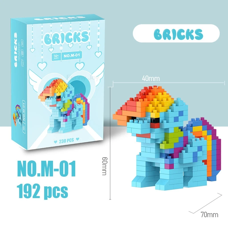 Funny My Little Pony Building Blocks Lega Equestria Animation Figure Twilight Sparkle Building Blocks Cartoon Toys For Children