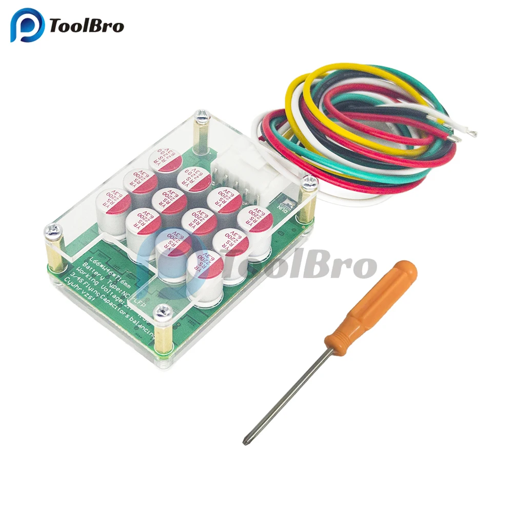 4S 5.5A BMS Active Balancer Equalizer 18650 Li-ion Lithium Lifepo4 Battery Energy Transfer with Acrylic Case Cable Screw Driver