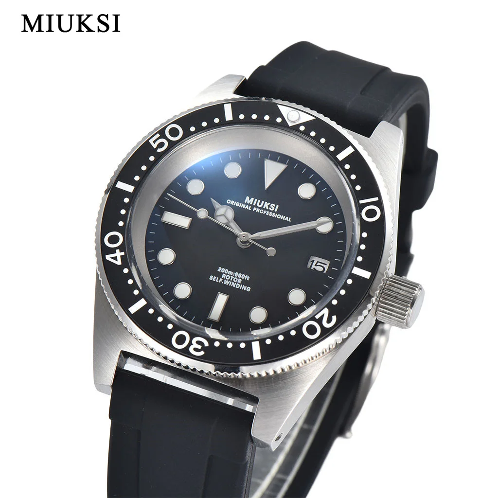 MIUKSI NH35 40mm Sapphire Glass Mechanical Watch For Automatic Stainless Steel Luxury Waterproof Wristwatch Reloj