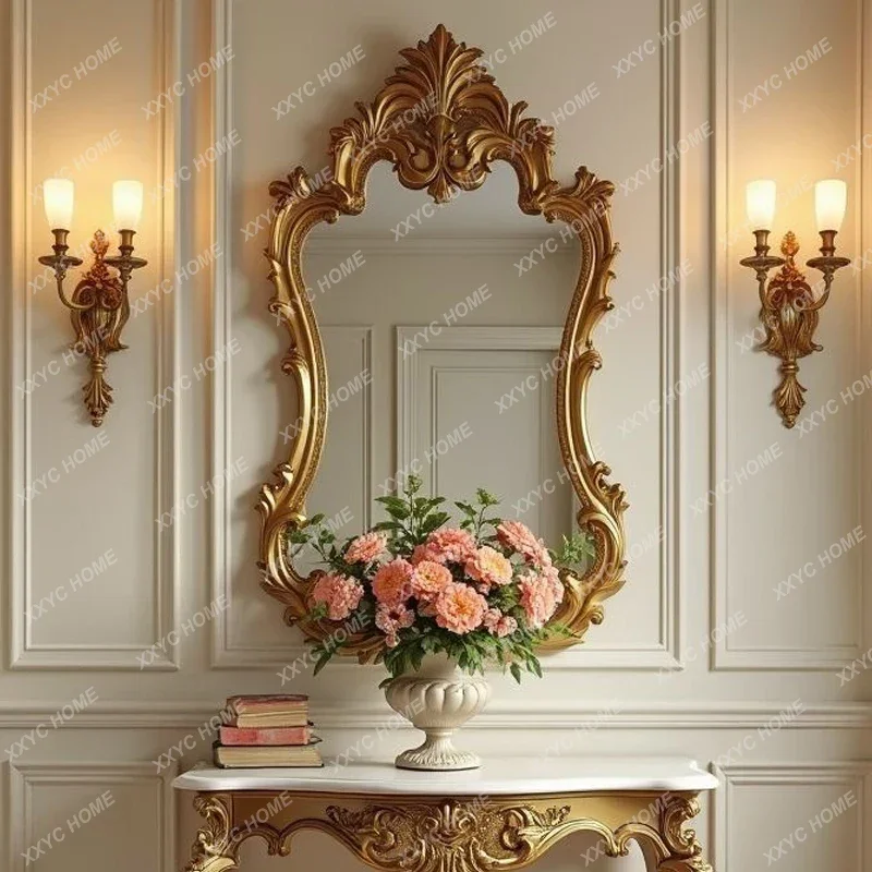 

Зеркало для макияжа с подсветкой, роскошное, премиум-класса, для девичьей спальни, туалетного столика, декоративное зеркало для прихожей/шкафа