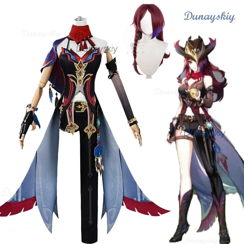 

Chasca Lore Cosplay Costume Wig Game Genshin Impact 2024 Cosplay Suit Women Anime Style Chasca Halloween Party Roleplay Outfit