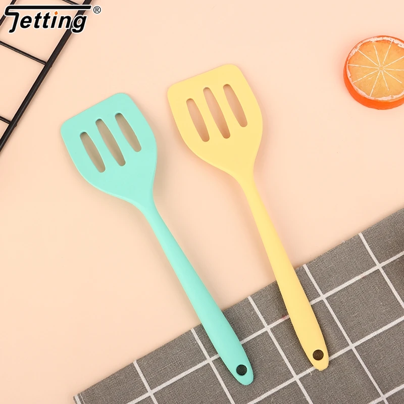 Pá de fritar silicone integrada para cozinha, pequena ferramenta de cozinha, bife e ovo, frito e peixe, 1PC