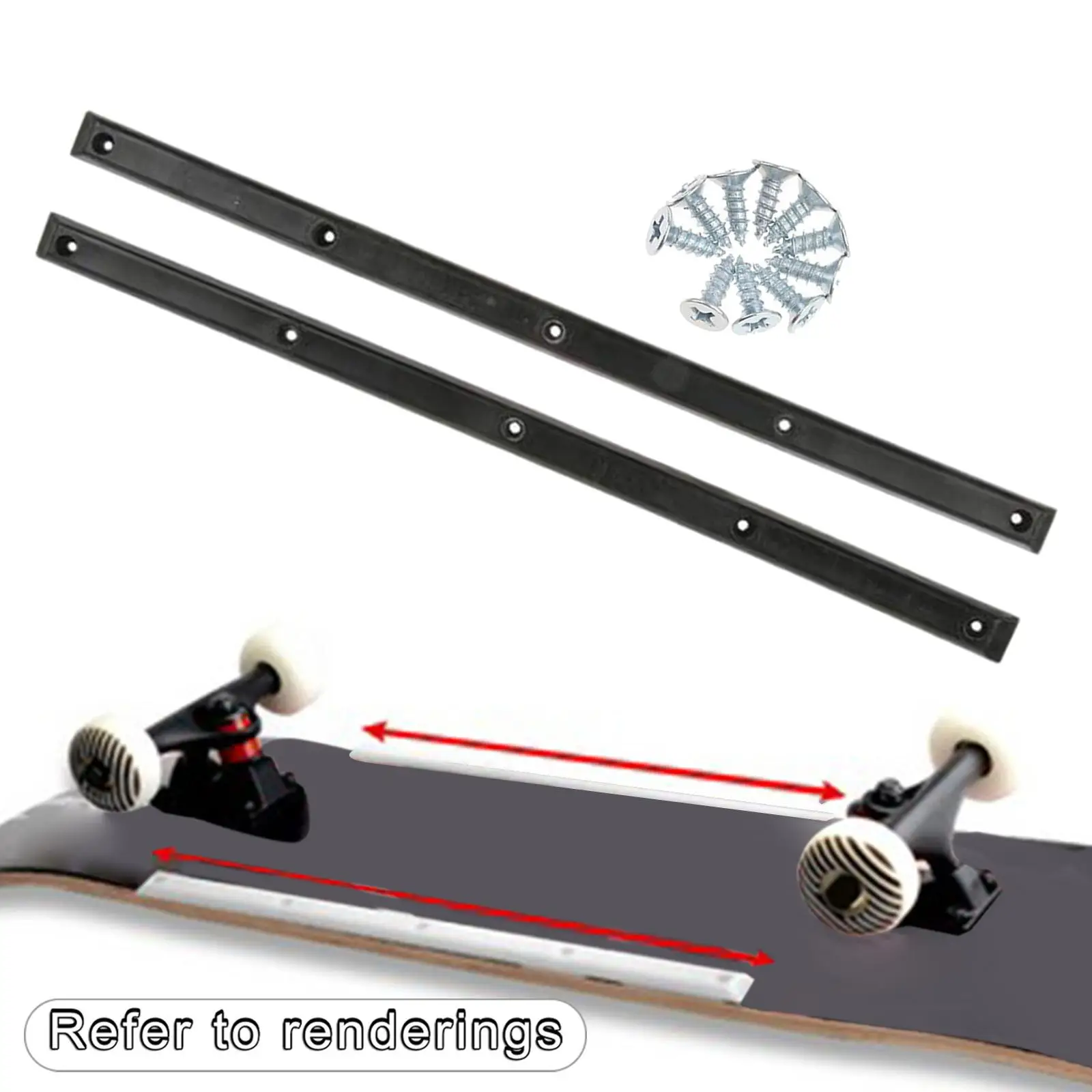 Shockproof Skateboard Rails Strips Longboard Deck Guard Parts Skateboard Protection Strip for Scooter Deck