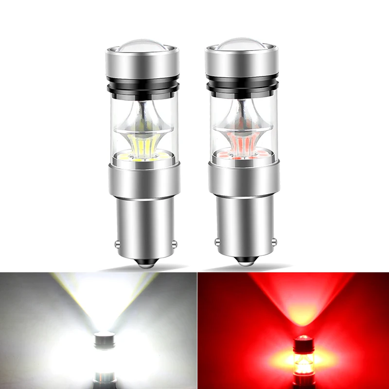 2x 1156 P21W BA15S Jasna żarówka LED Światła cofania tylne Do BMW AUDI Mercedes Benz Volkswagen VW @12V