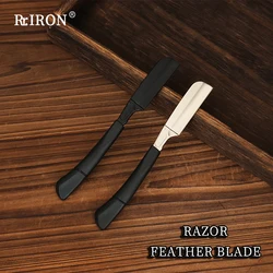 Feather Shaver Straight Edge Barber Razor Stable Haircut Beard Eyebrow Shaving Tool Hairdresser Trimming Gift