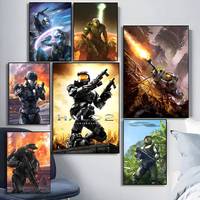 Classic Game H-Halo Reach Poster HD art sticky wall waterproof home living room bedroom bar aesthetic decoration