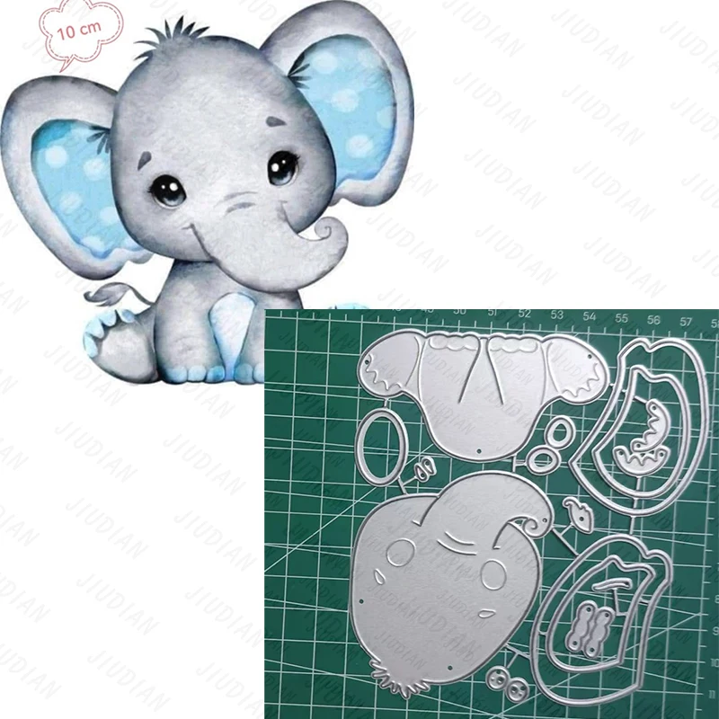 Sitting And Laughing Elephant Metal Cutting Die Metal Cutting Die for DIY Scrapbooking Crafts Handmade Christmas Gift Card